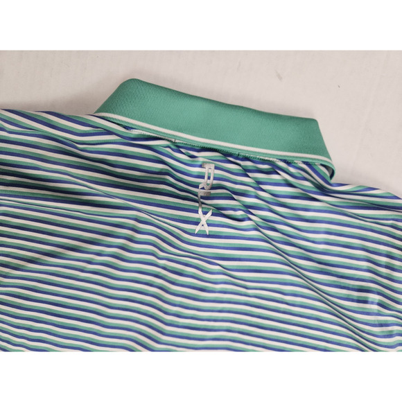 Ralph Lauren RLX Polo Shirt Men's Size Medium Multicolor Striped Short Sleeve - Picture 5 of 8